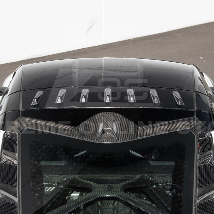 Chevrolet Corvette C8 EOS Style Carbon Fiber Rear Roof Vortex Generator Spoiler 2020-2026