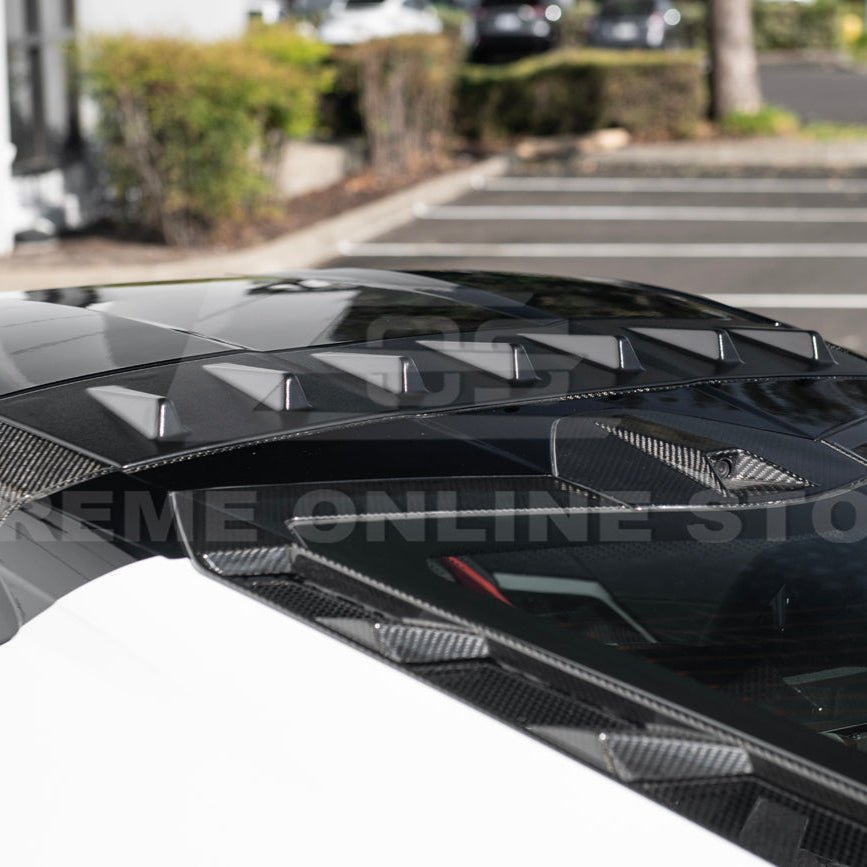 Chevrolet Corvette C8 EOS Style Carbon Fiber Rear Roof Vortex Generator Spoiler 2020-2026
