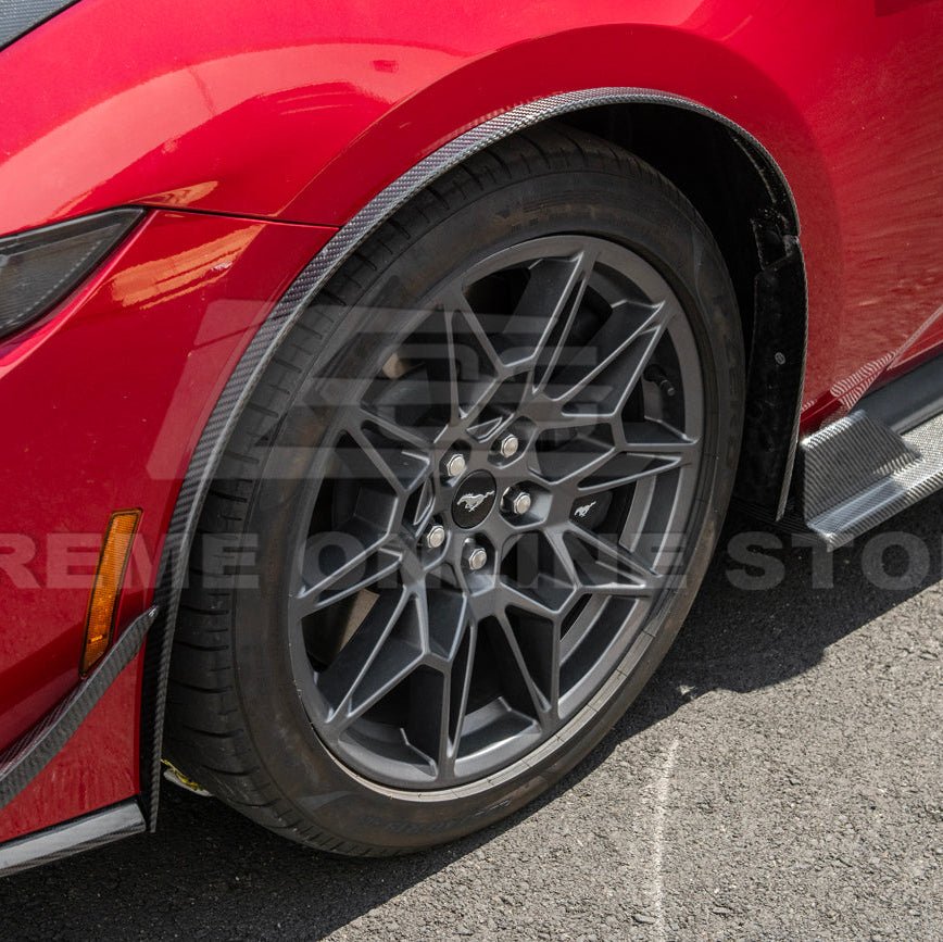 Mustang S650 Dry Carbon Fiber Front Quarter Fender Flare Extensions 2024-Up