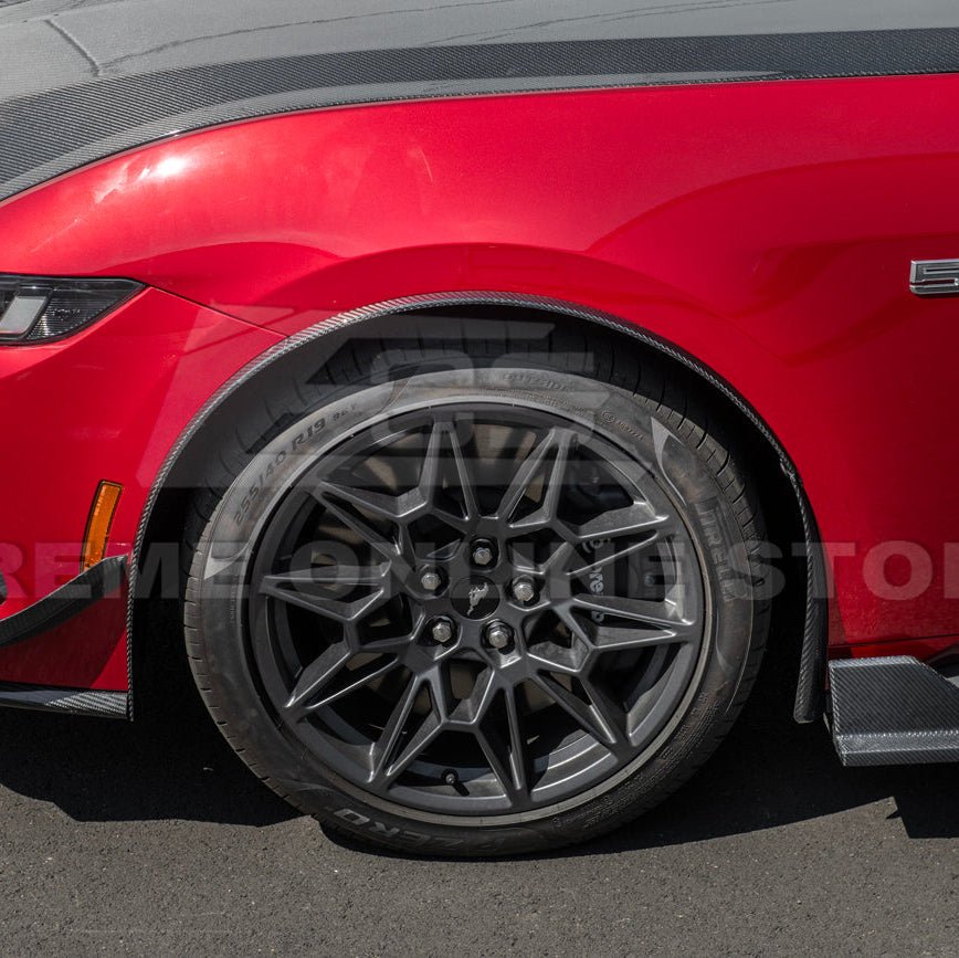 Mustang S650 Dry Carbon Fiber Front Quarter Fender Flare Extensions 2024-Up