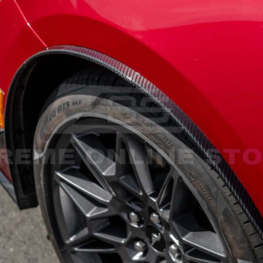 Mustang S650 Dry Carbon Fiber Front Quarter Fender Flare Extensions 2024-Up