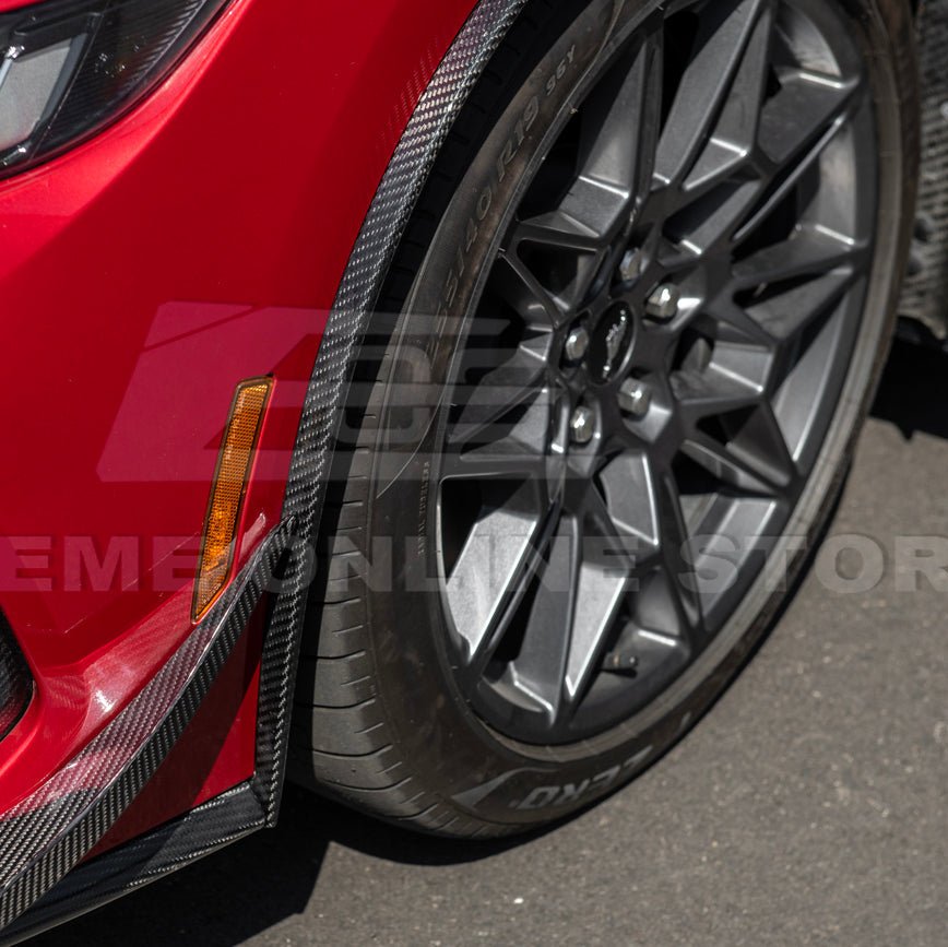 Mustang S650 Dry Carbon Fiber Front Quarter Fender Flare Extensions 2024-Up