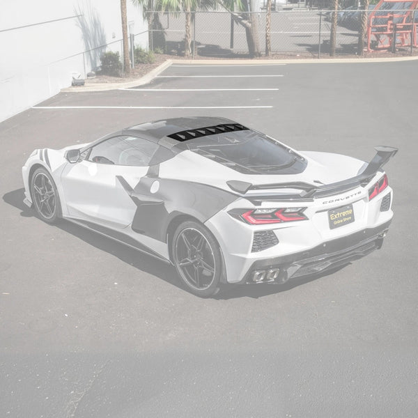 Eightless Design Chevrolet Corvette C8 EOS Style Carbon Fiber Rear Roof Vortex Generato ...