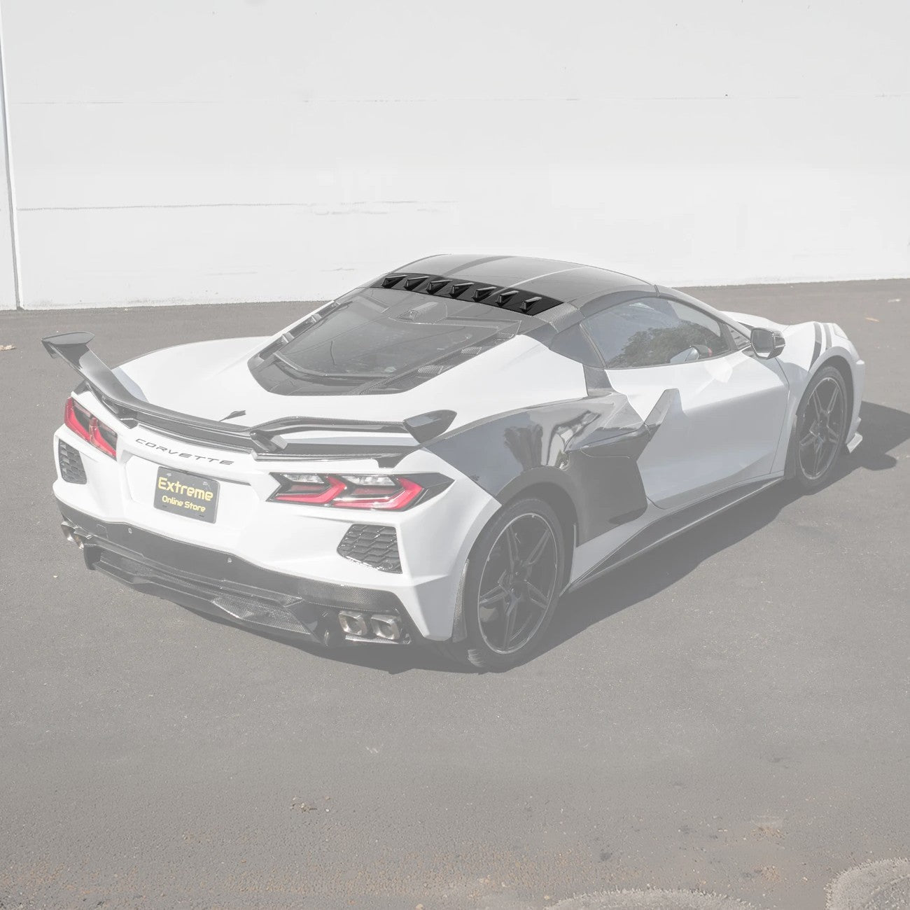 Chevrolet Corvette C8 EOS Style Carbon Fiber Rear Roof Vortex Generator Spoiler 2020-2026