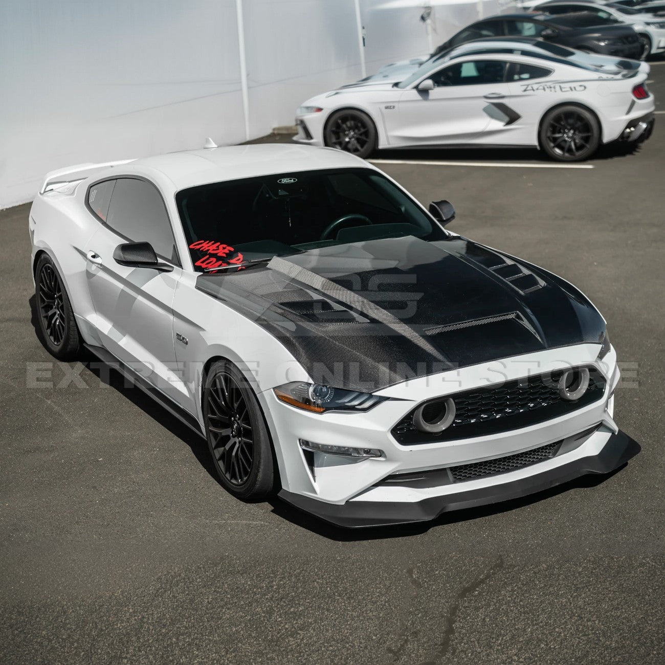 Ford Mustang Terminator Style Front Vented Bumper Hood 2018-2023