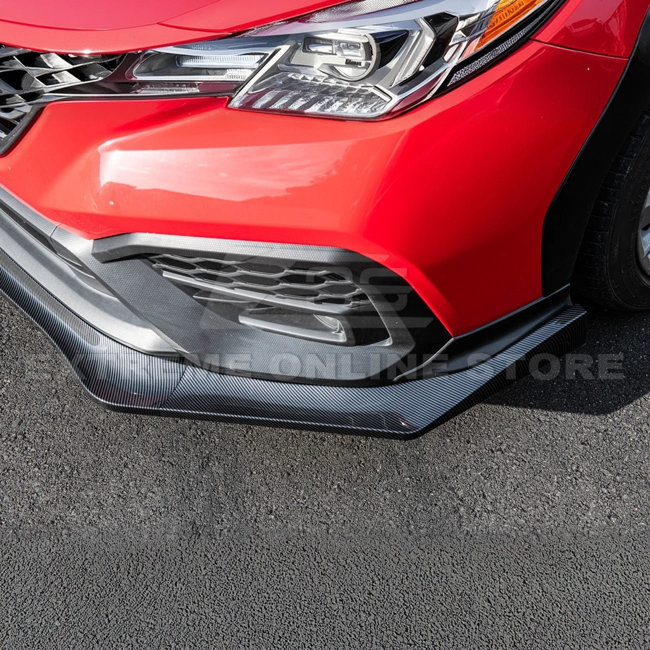 Subaru WRX VB JDM CS Style Matte Gloss Carbon Front Bumper Lip Splitter 2022-Up