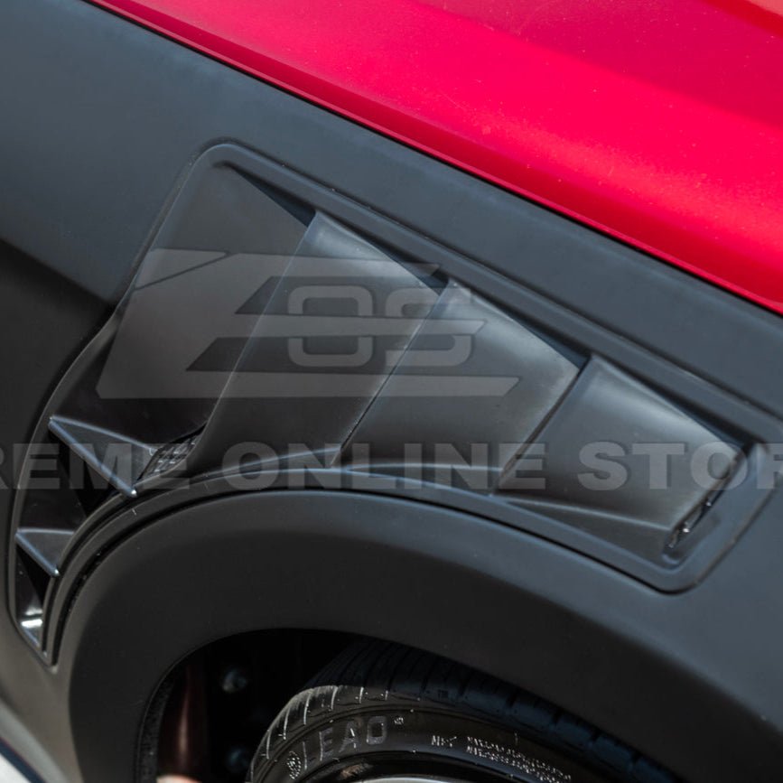 Ford Mustang S550 GT500 KR Style Matte Black Front Side Vented Fenders 2015-2017
