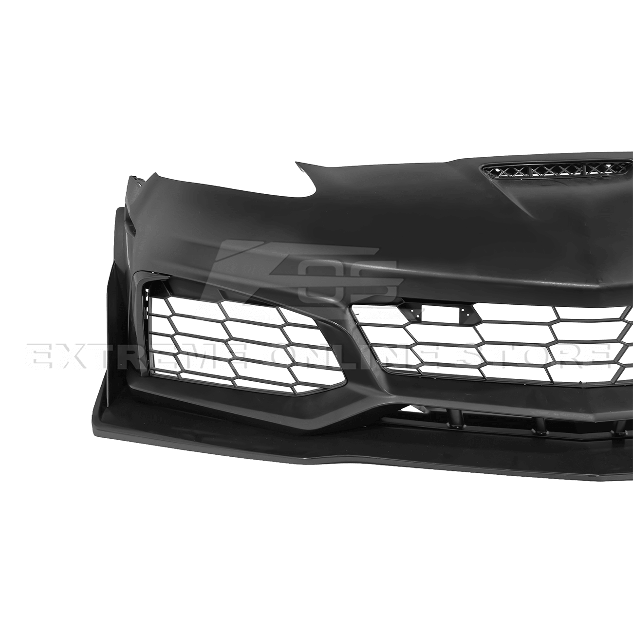 Corvette C6 Z06 C7 ZR1 Style Primed Front Bumper Replacement Cover 2005-2013