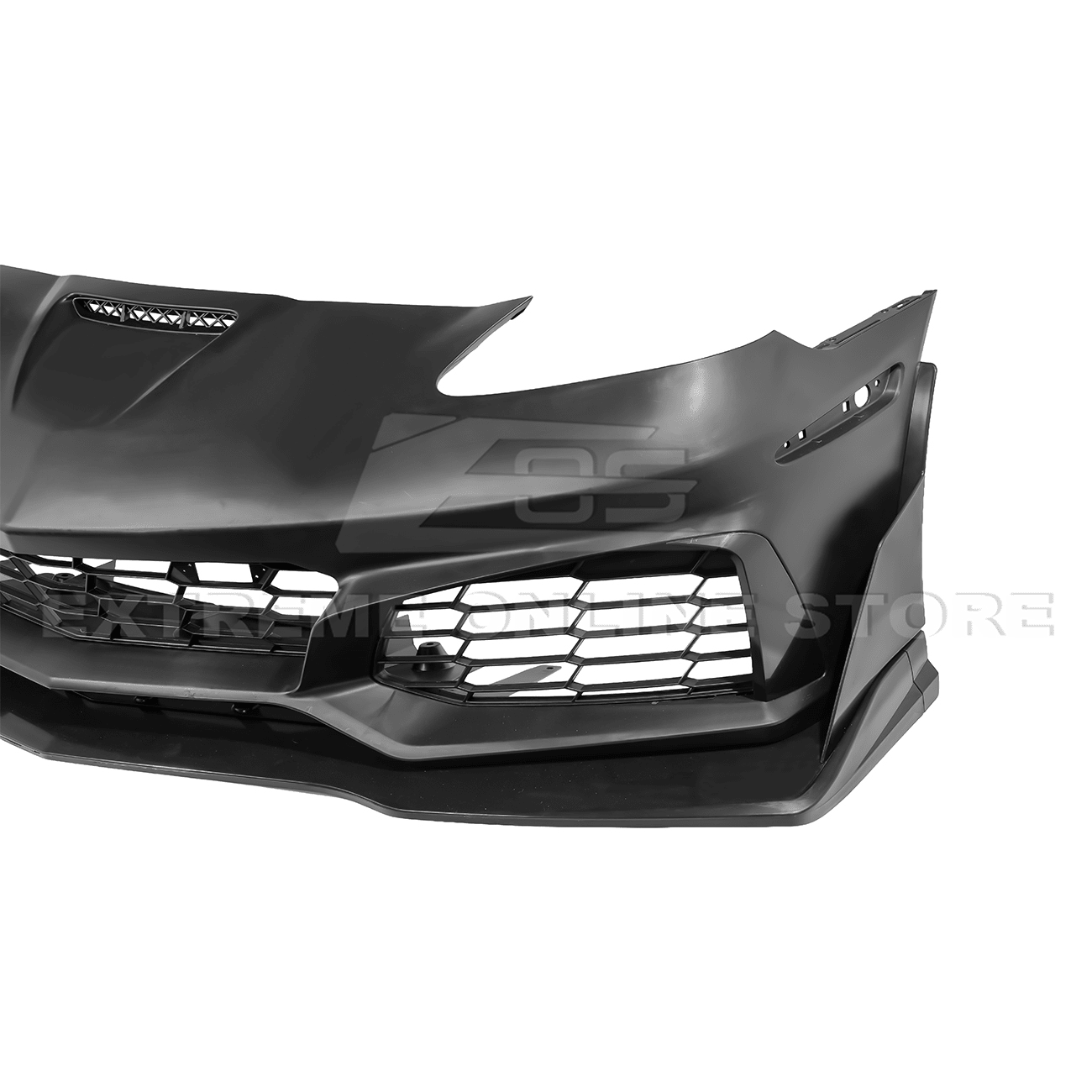 Corvette C6 Z06 C7 ZR1 Style Primed Front Bumper Replacement Cover 2005-2013