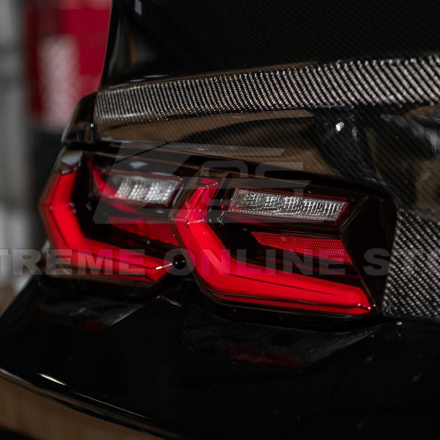 Chevrolet Camaro C8 Style Sequential LED Rear Taillights Smoke Clear Red Lens 2019-Up