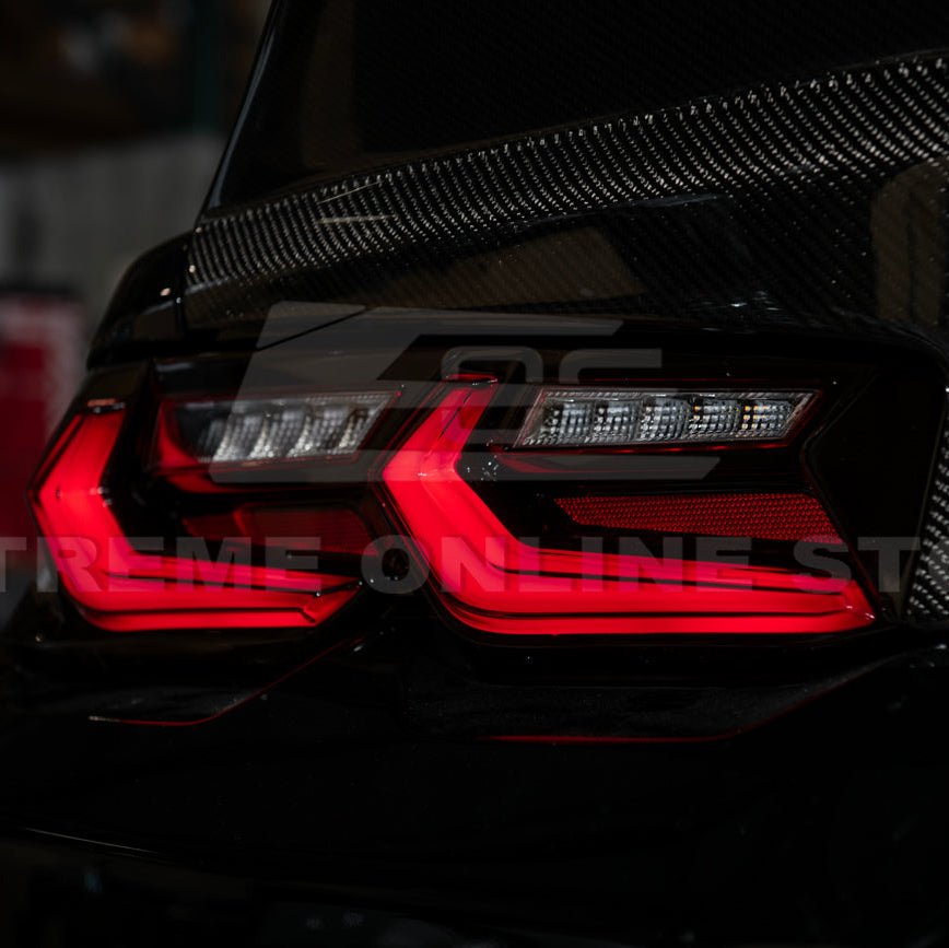 Chevrolet Camaro C8 Style Sequential LED Rear Taillights Smoke Clear Red Lens 2019-Up
