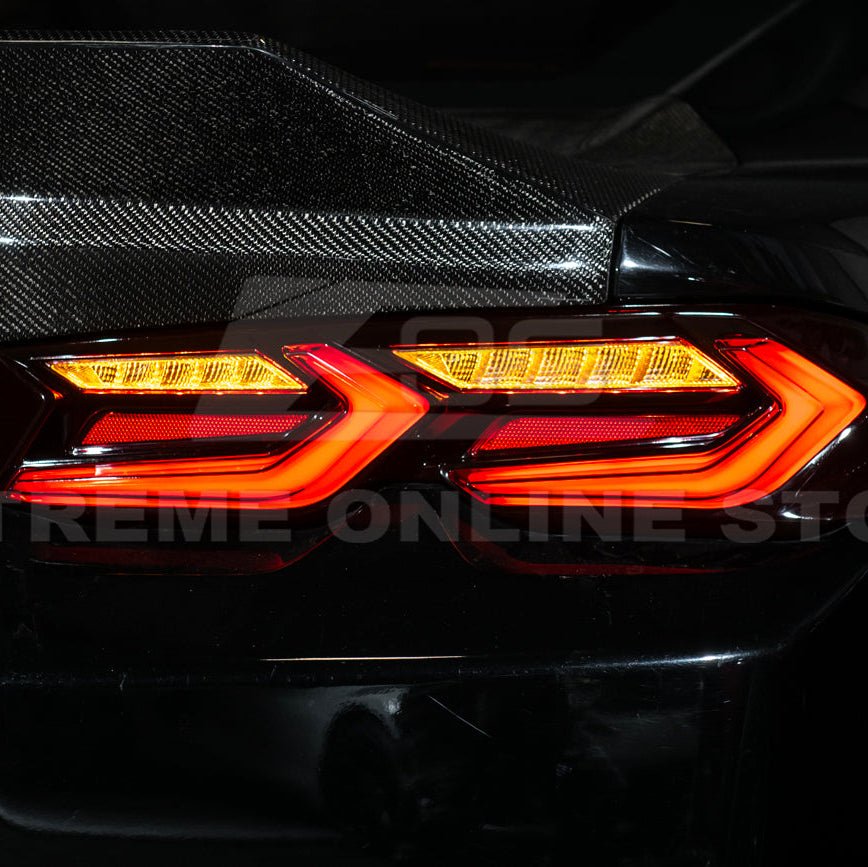 Chevrolet Camaro C8 Style Sequential LED Rear Taillights Smoke Clear Red Lens 2019-Up