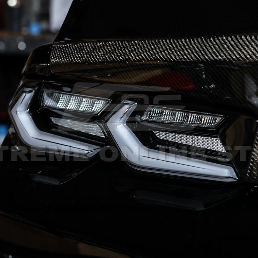 Chevrolet Camaro C8 Style Sequential LED Rear Taillights Smoke Clear Red Lens 2019-Up