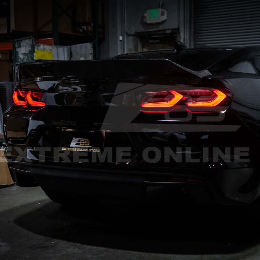 Chevrolet Camaro C8 Style Sequential LED Rear Taillights Smoke Clear Red Lens 2019-Up