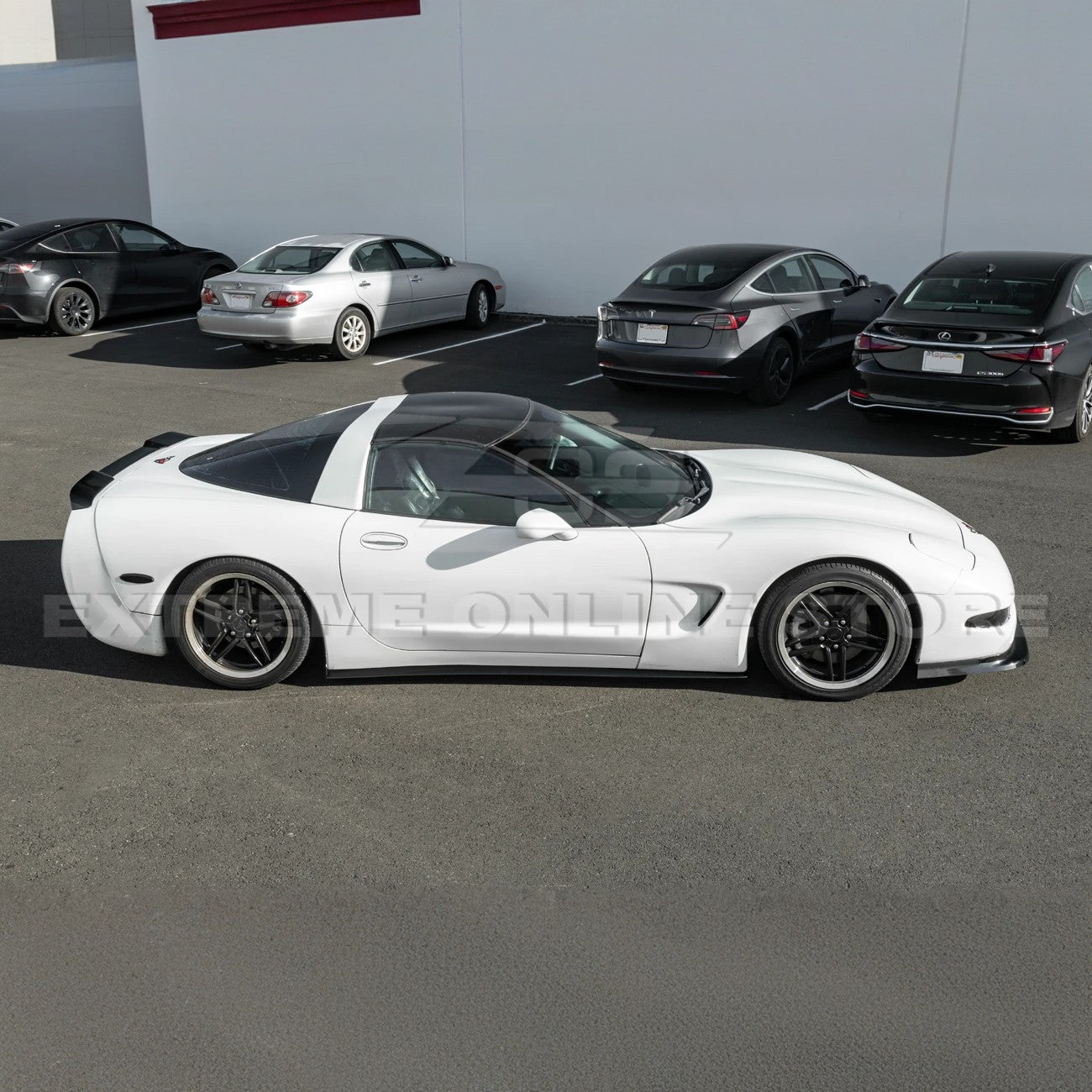 Chevrolet Corvette C5 ZR1 Style Gloss Black Front Lip Side Skirts Rear Spoiler Kit 1997-2004