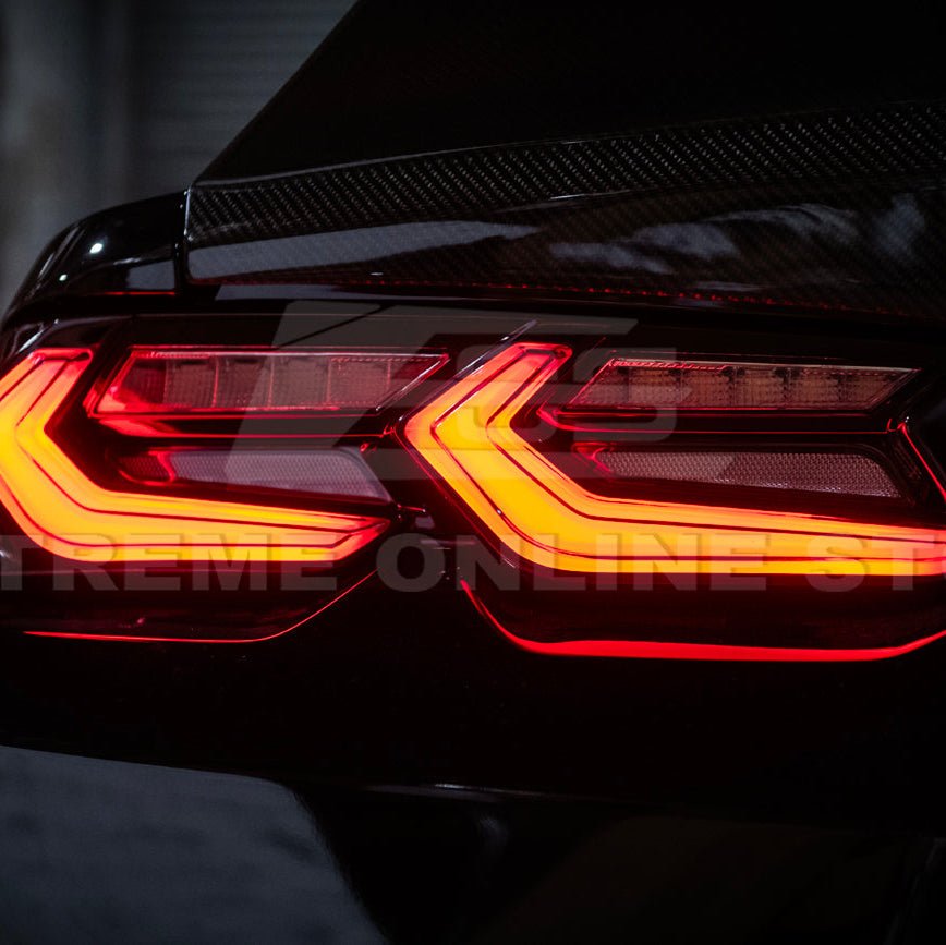 Chevrolet Camaro C8 Style Sequential LED Rear Taillights Smoke Clear Red Lens 2019-Up
