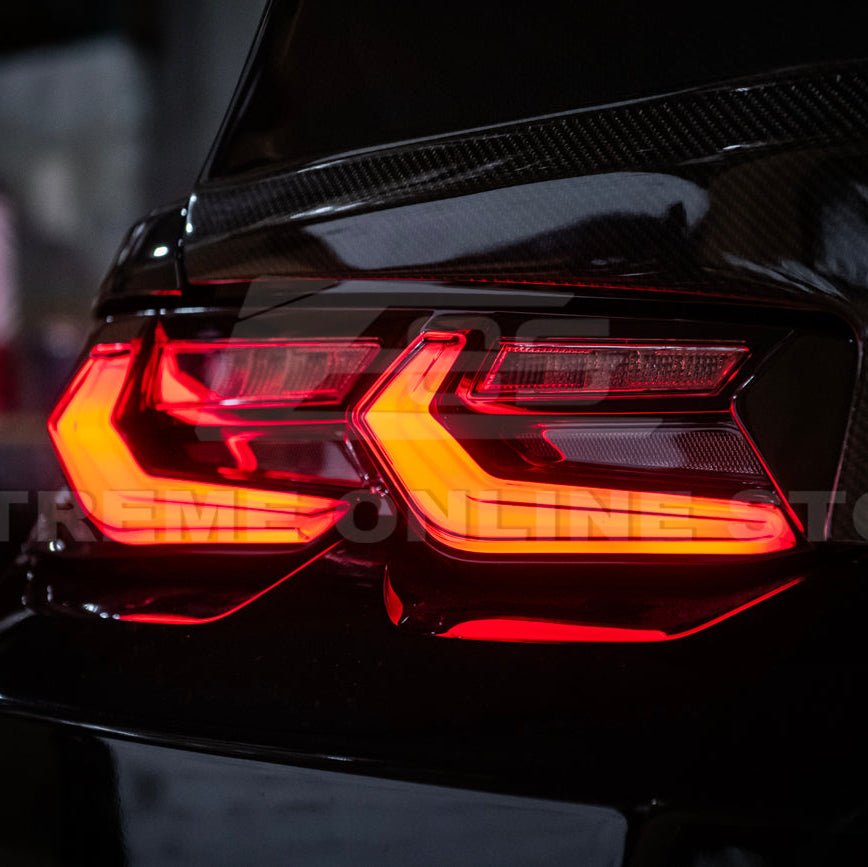 Chevrolet Camaro C8 Style Sequential LED Rear Taillights Smoke Clear Red Lens 2019-Up