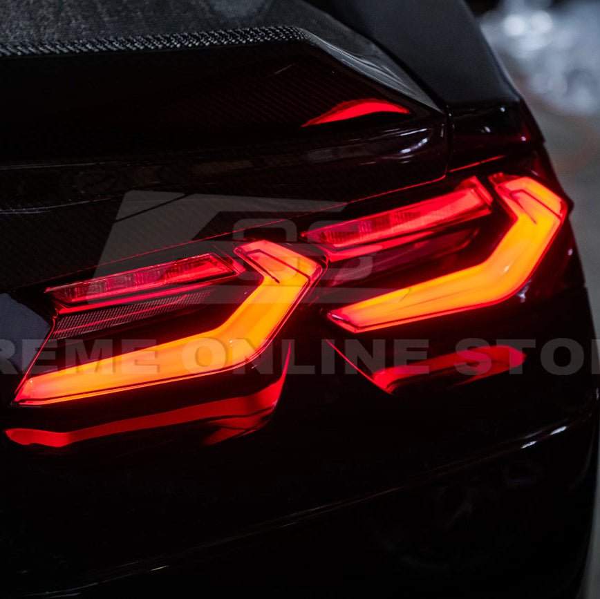 Chevrolet Camaro C8 Style Sequential LED Rear Taillights Smoke Clear Red Lens 2019-Up