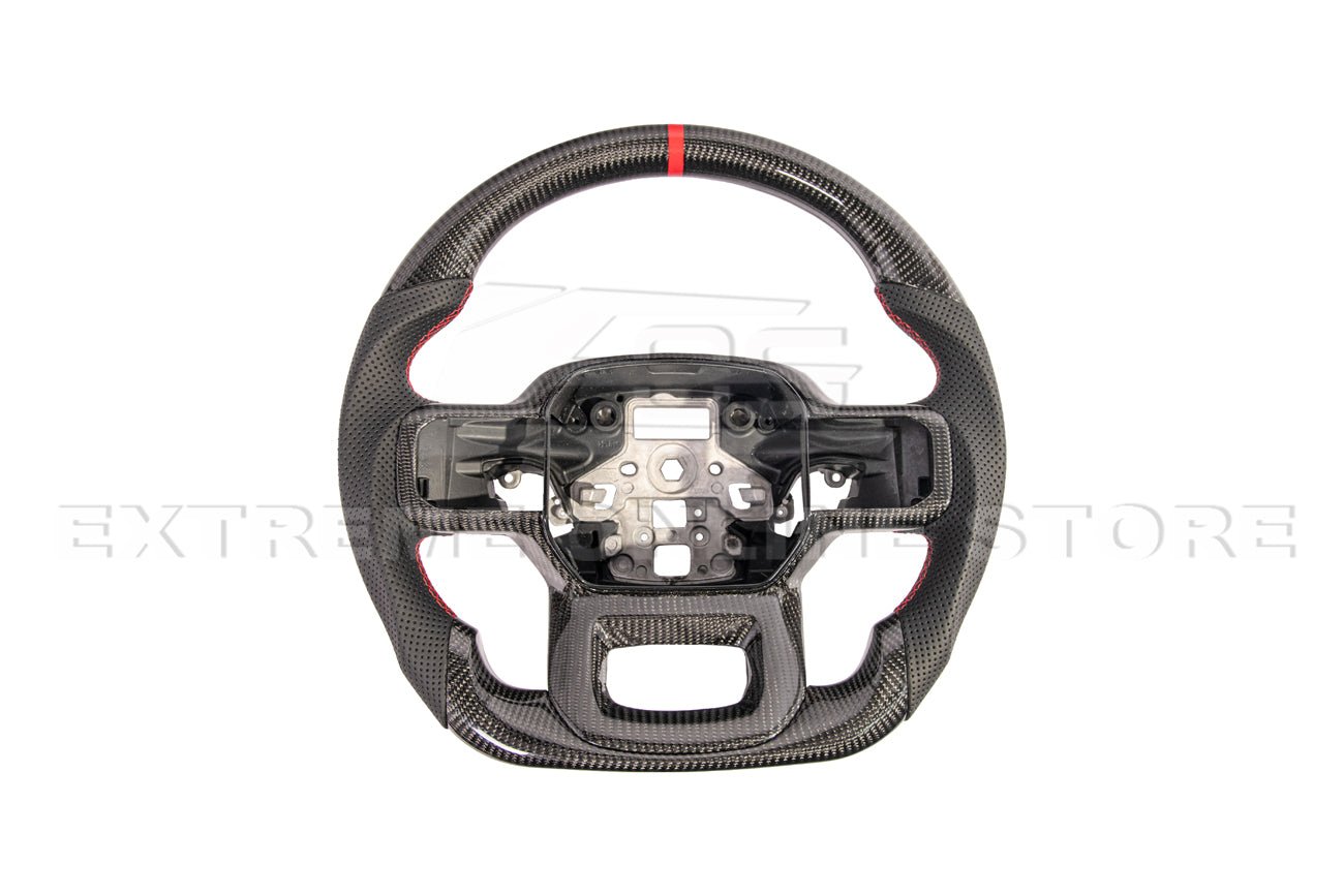 Ford F-150 14th Gen Carbon Fiber Steering Wheel Red Stitching 2021-Up