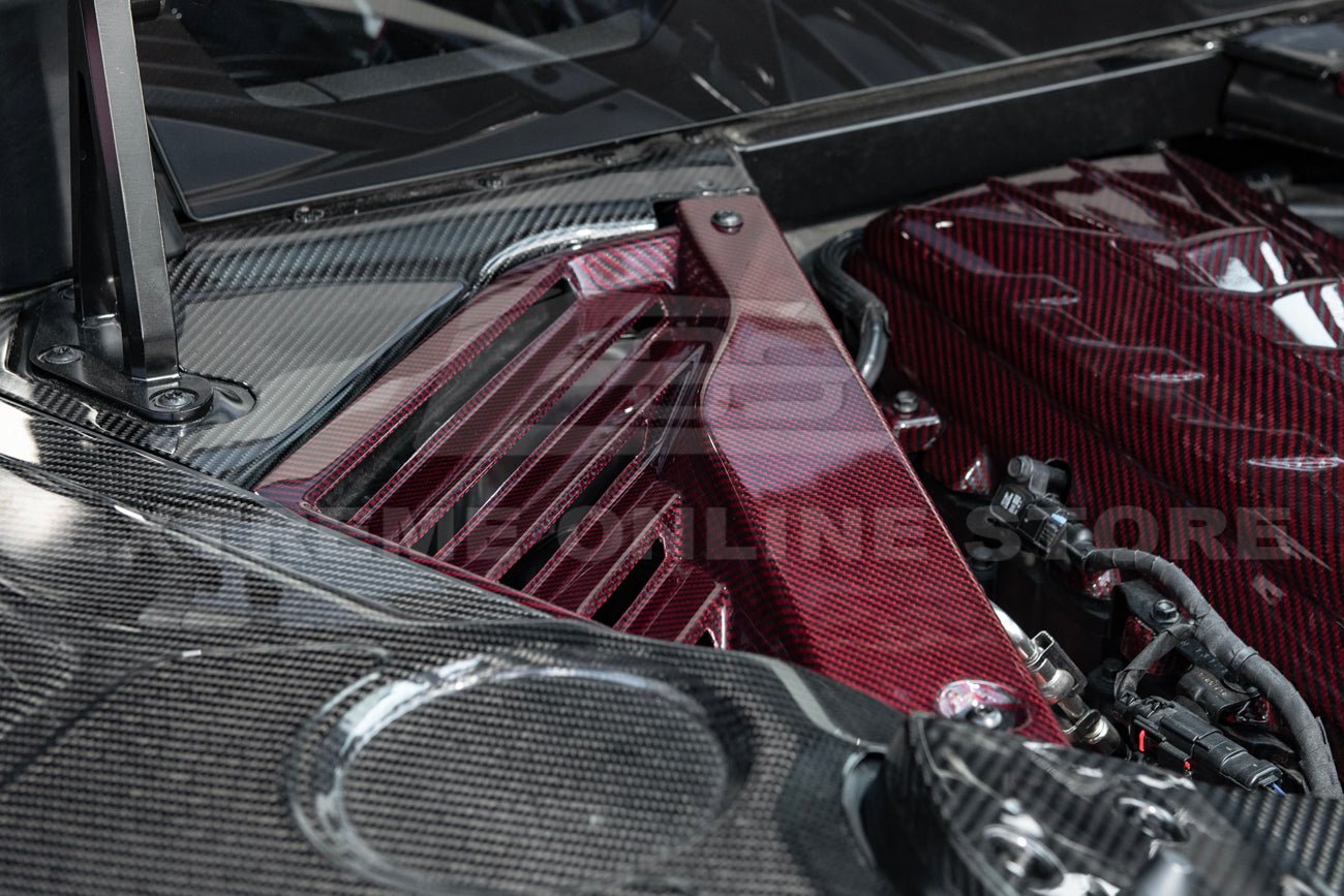 Chevrolet Corvette C8 Carbon Fiber Engine Cover Bay Panel Insert Coupe 2020-2024