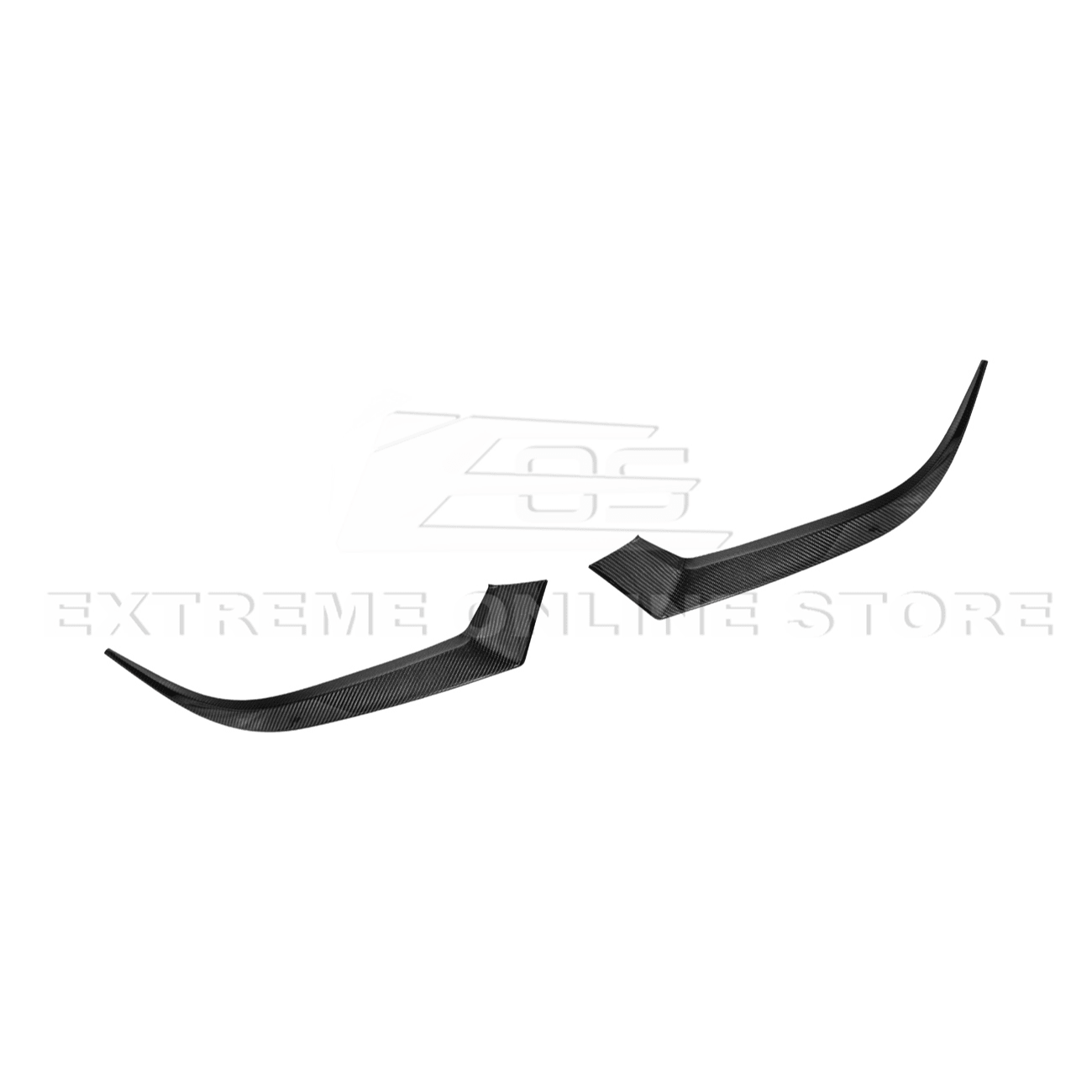 Ford Mustang S650 Factory Style Carbon Fiber Headlight Eyebrow Trim Cover Pair 2024-Up