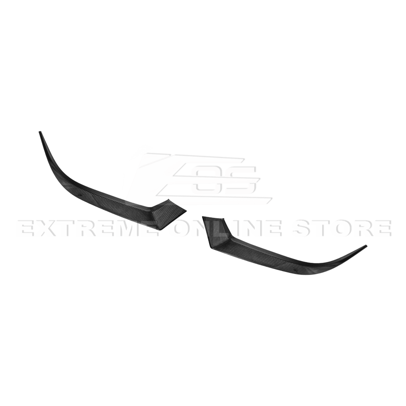 Ford Mustang S650 Factory Style Carbon Fiber Headlight Eyebrow Trim Cover Pair 2024-Up