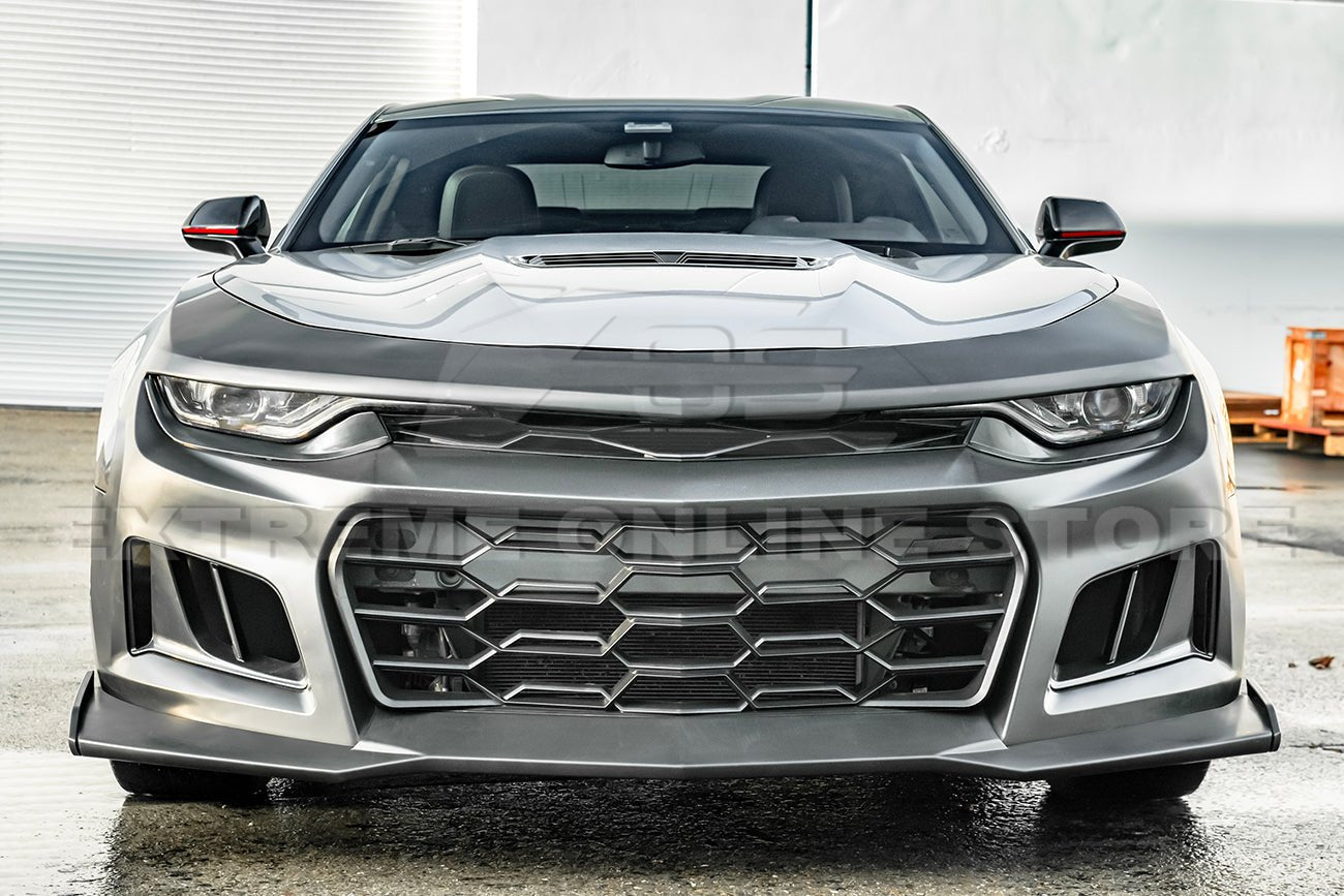 Chevrolet Camaro 6th Gen ZL1 Style Primed Black Front Bumper Kit 2016-2018