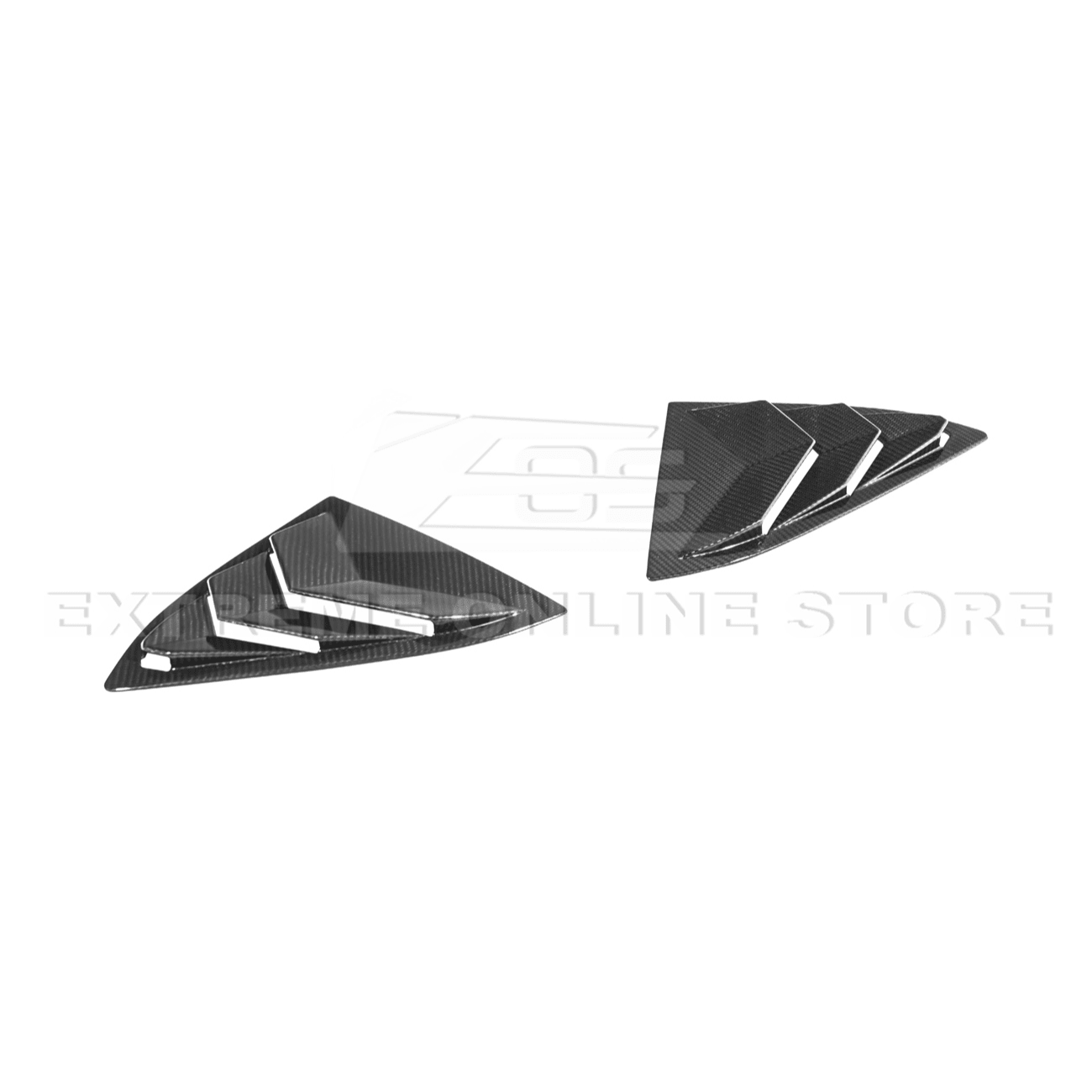 Corvette C8 Dry Carbon Fiber Side Quarter Window Louver Covers 2020-Up
