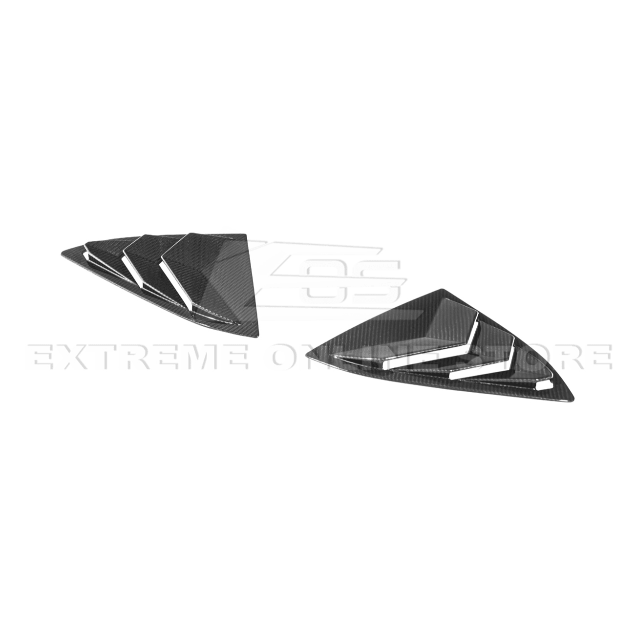 Corvette C8 Dry Carbon Fiber Side Quarter Window Louver Covers 2020-Up