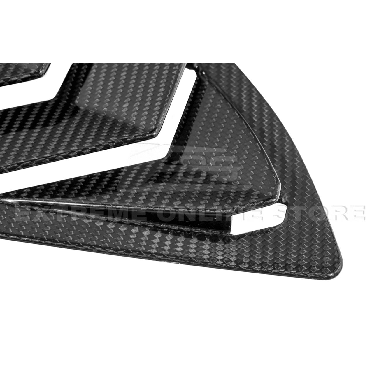 Corvette C8 Dry Carbon Fiber Side Quarter Window Louver Covers 2020-Up