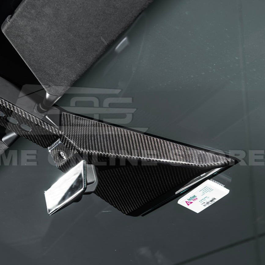 Tesla Cybertruck Factory Style Dry Carbon Fiber Rear View Mirror Upper Cover 2024-Up