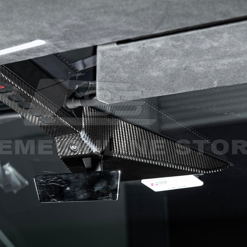 Tesla Cybertruck Factory Style Dry Carbon Fiber Rear View Mirror Upper Cover 2024-Up
