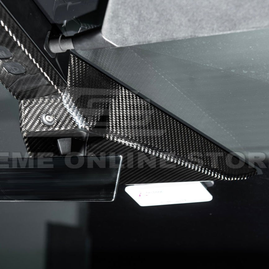 Tesla Cybertruck Factory Style Dry Carbon Fiber Rear View Mirror Upper Cover 2024-Up