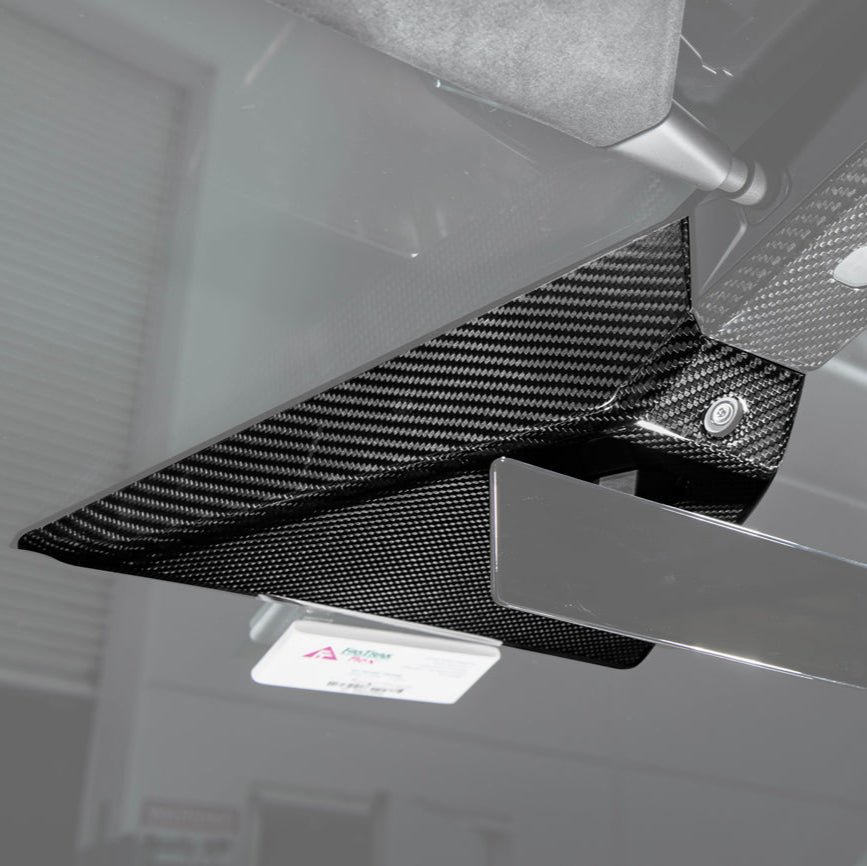 Tesla Cybertruck Factory Style Dry Carbon Fiber Rear View Mirror Upper Cover 2024-Up