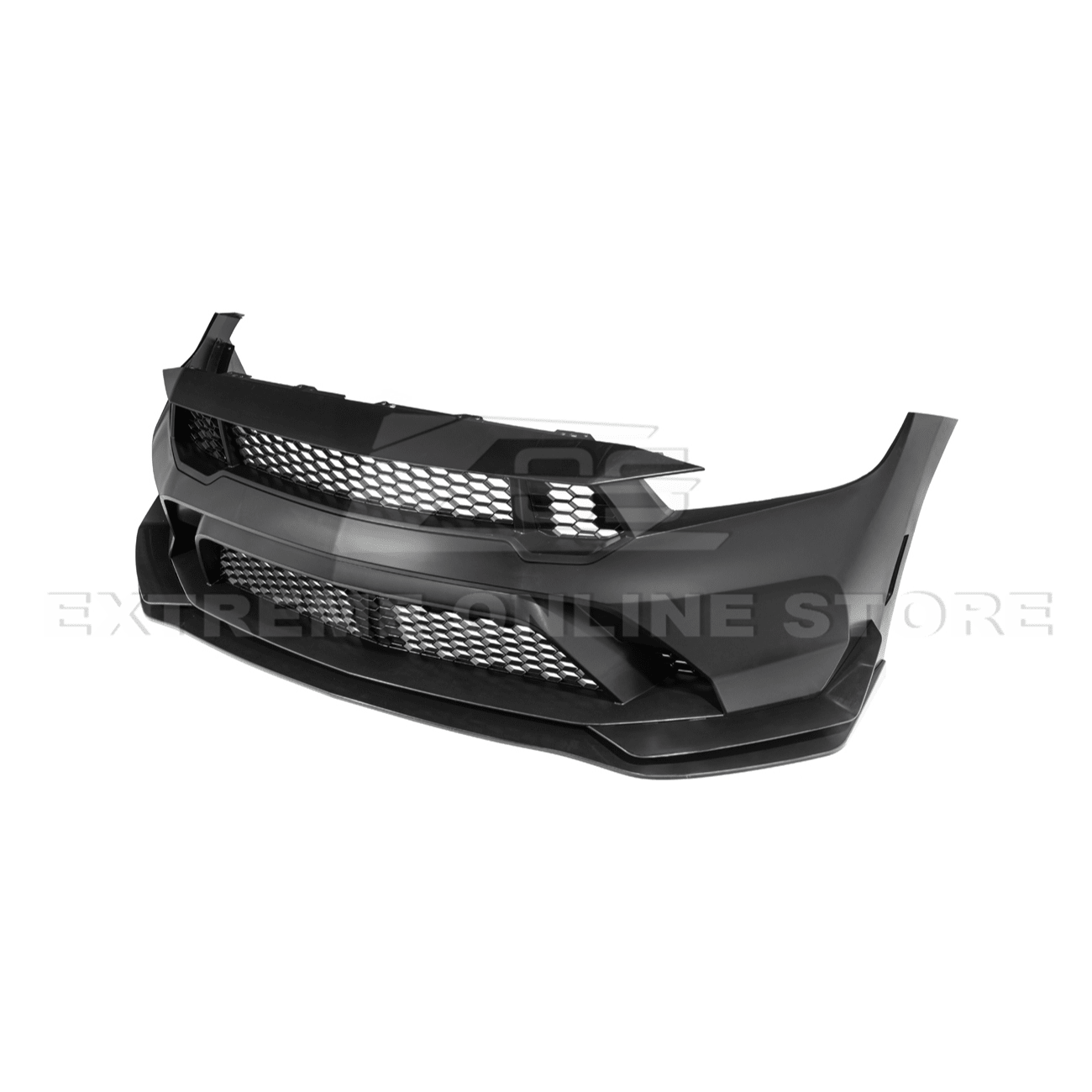 Mustang S650 GTD Style Primed Front Bumper Conversion Kit Grille Lip 2024-Up
