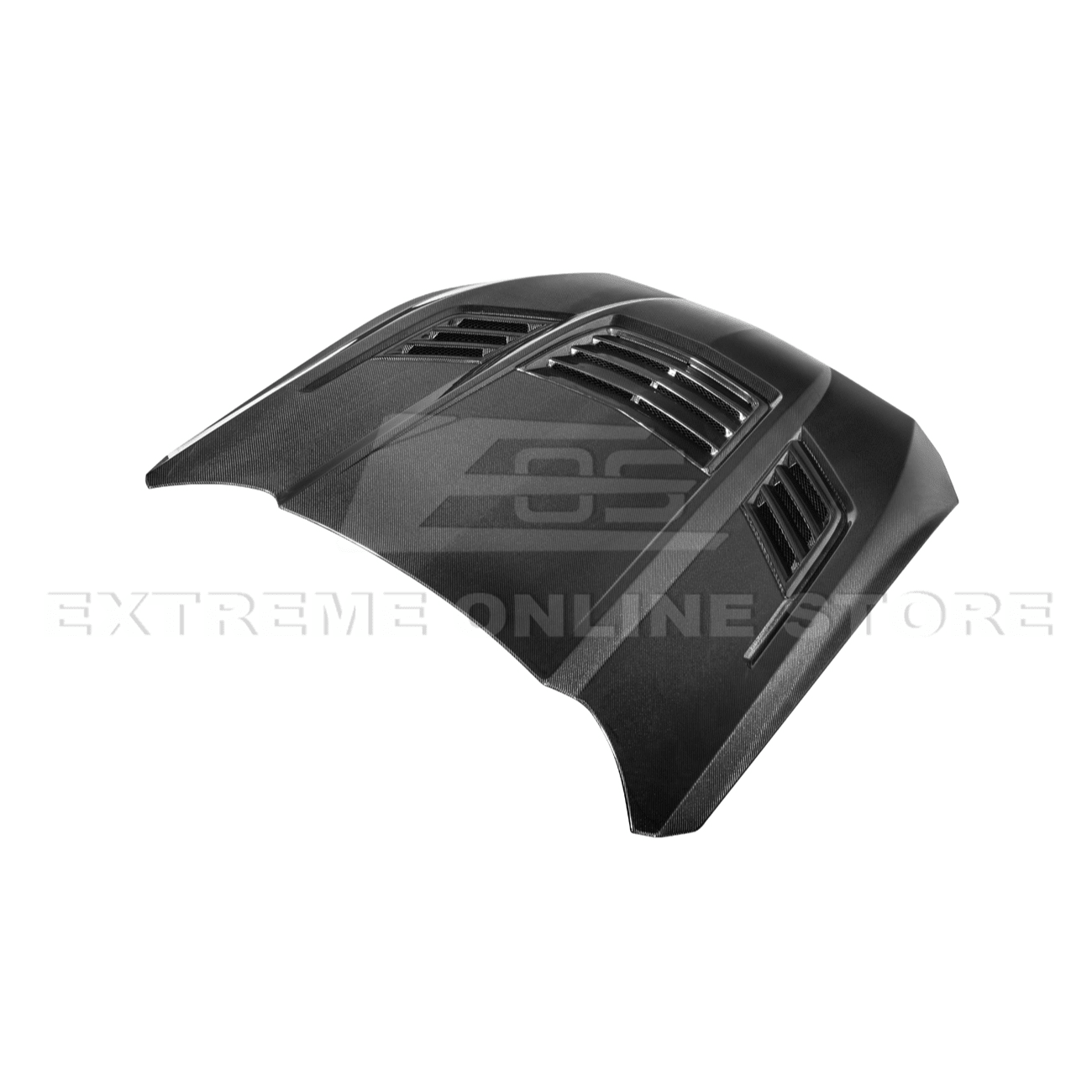 Ford Mustang S650 Super Snake Style Carbon Fiber Front Hood Vented Cover 2024-Up