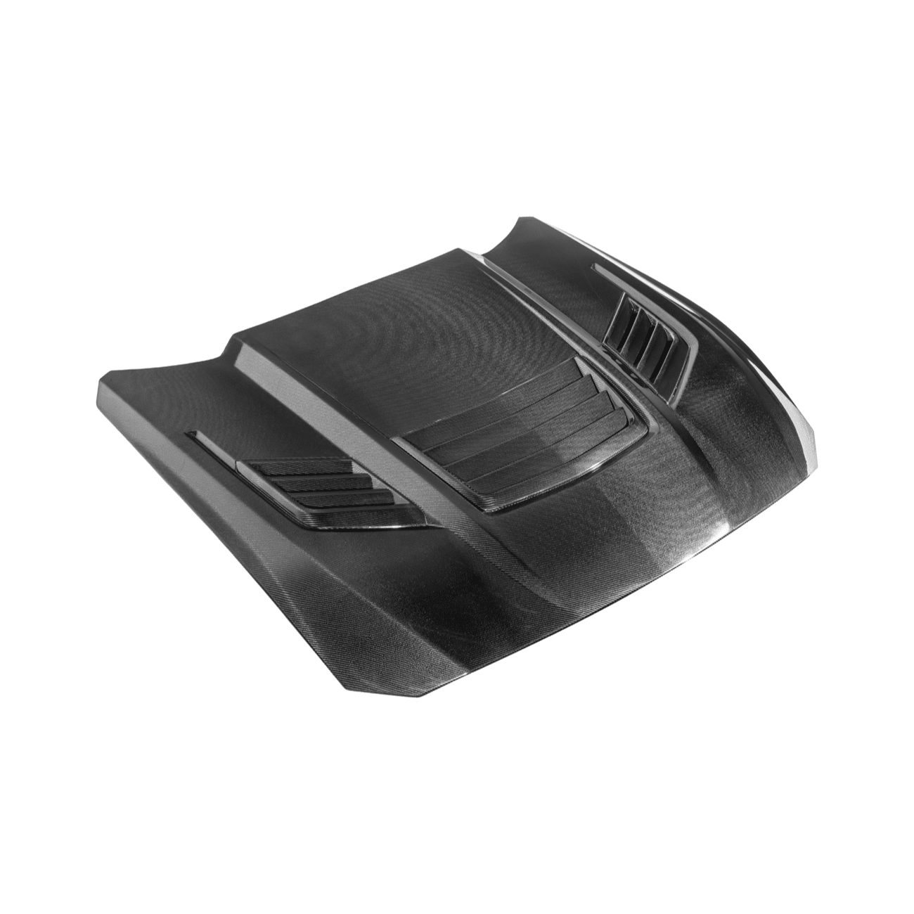 Ford Mustang S650 Super Snake Style Carbon Fiber Front Hood Vented Cover 2024-Up