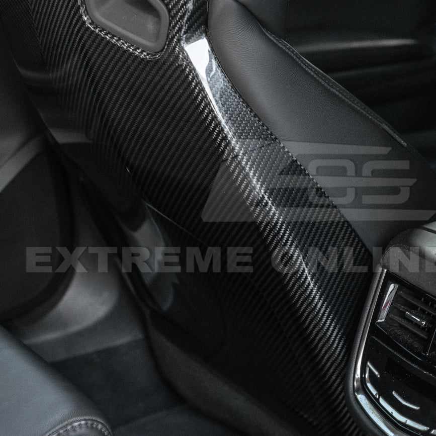 Cadillac CTS-V ATS-V Blackwing Style Dry Carbon Fiber Seat Back Cover Set 2016-2019