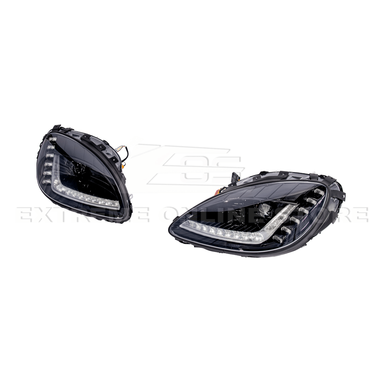 Corvette C6 C7 Style Projector LED Sequential Signal Turn Headlights 2005-2013