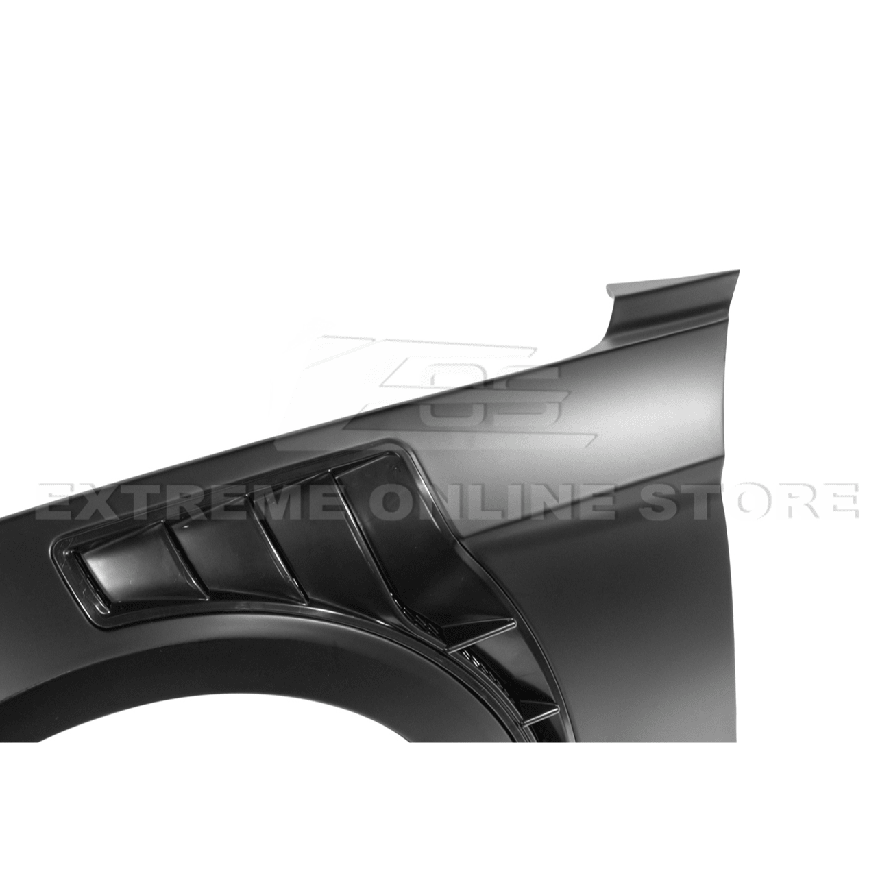 Mustang S550 GTD Style Primed Black Front Side Vented Fenders 2018-2023