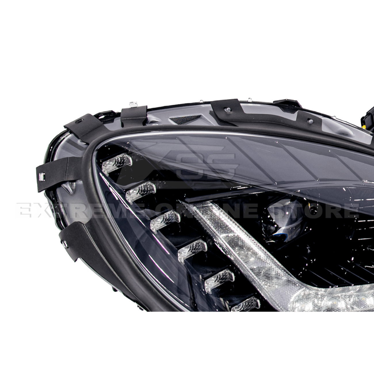 Corvette C6 C7 Style Projector LED Sequential Signal Turn Headlights 2005-2013