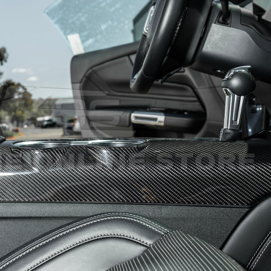 Ford Mustang S650 Factory Style Dry Carbon Fiber All Inclusive Center Console Cover 2024-Up