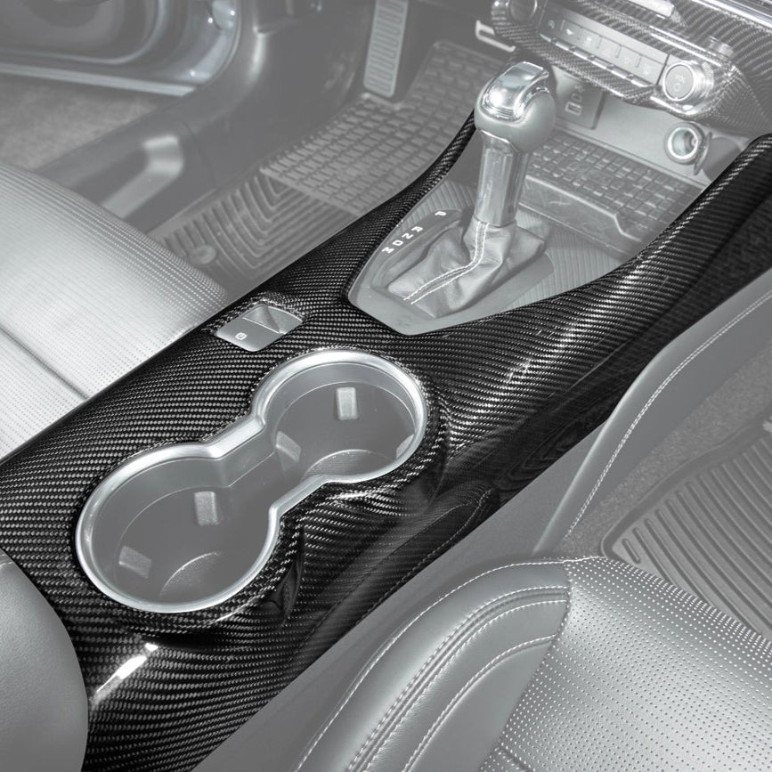 Ford Mustang S650 Factory Style Dry Carbon Fiber All Inclusive Center Console Cover 2024-Up