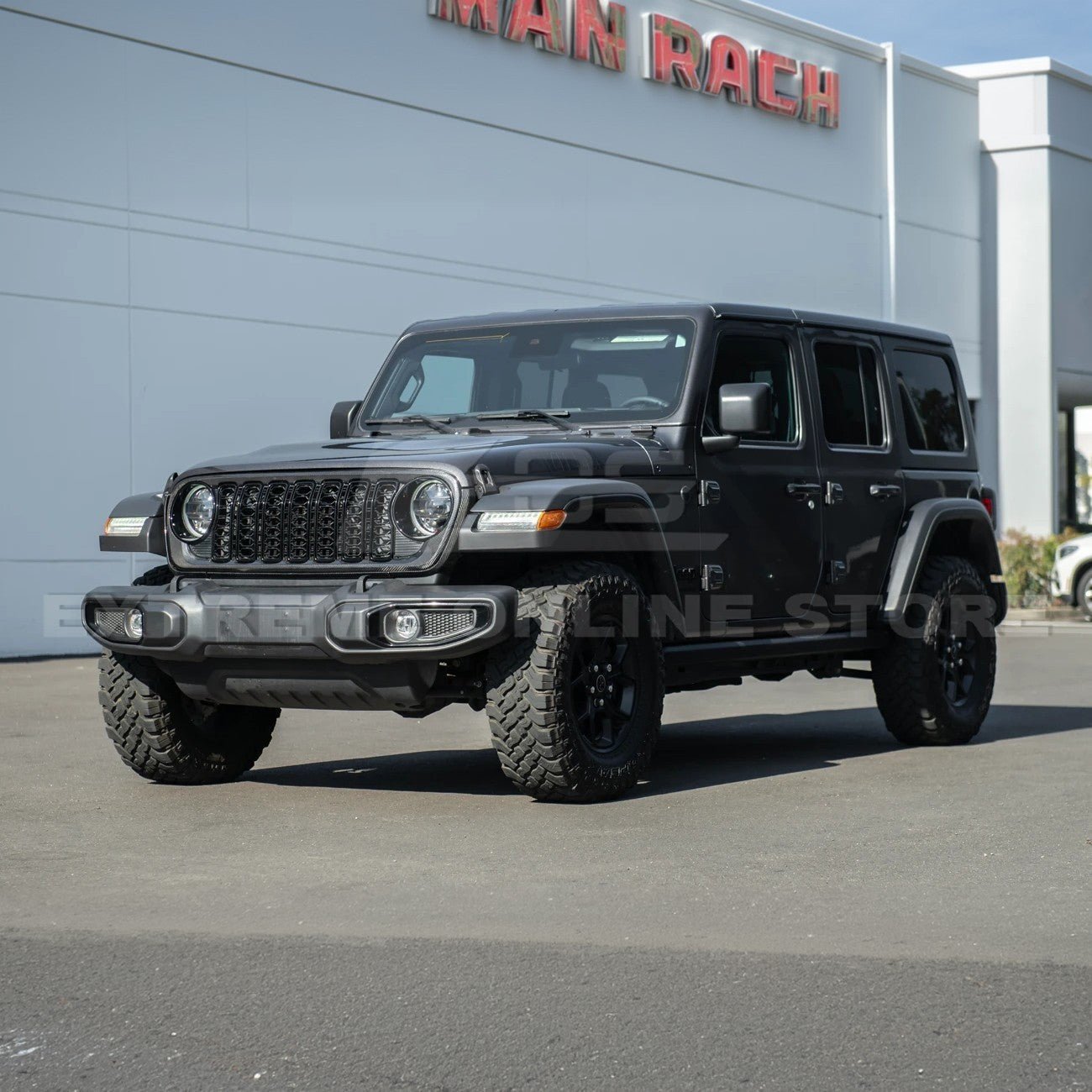 Jeep Wrangler Gladiator Carbon Fiber Front Bumper Grille Replacement 2024-Up