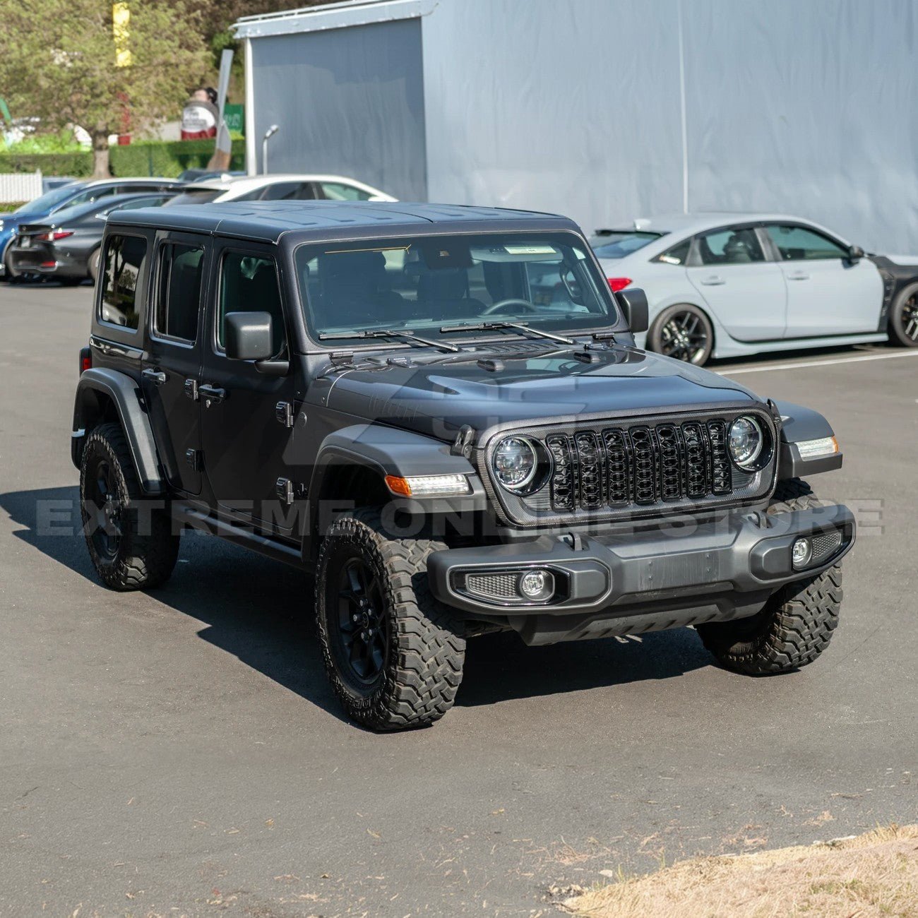 Jeep Wrangler Gladiator Carbon Fiber Front Bumper Grille Replacement 2024-Up