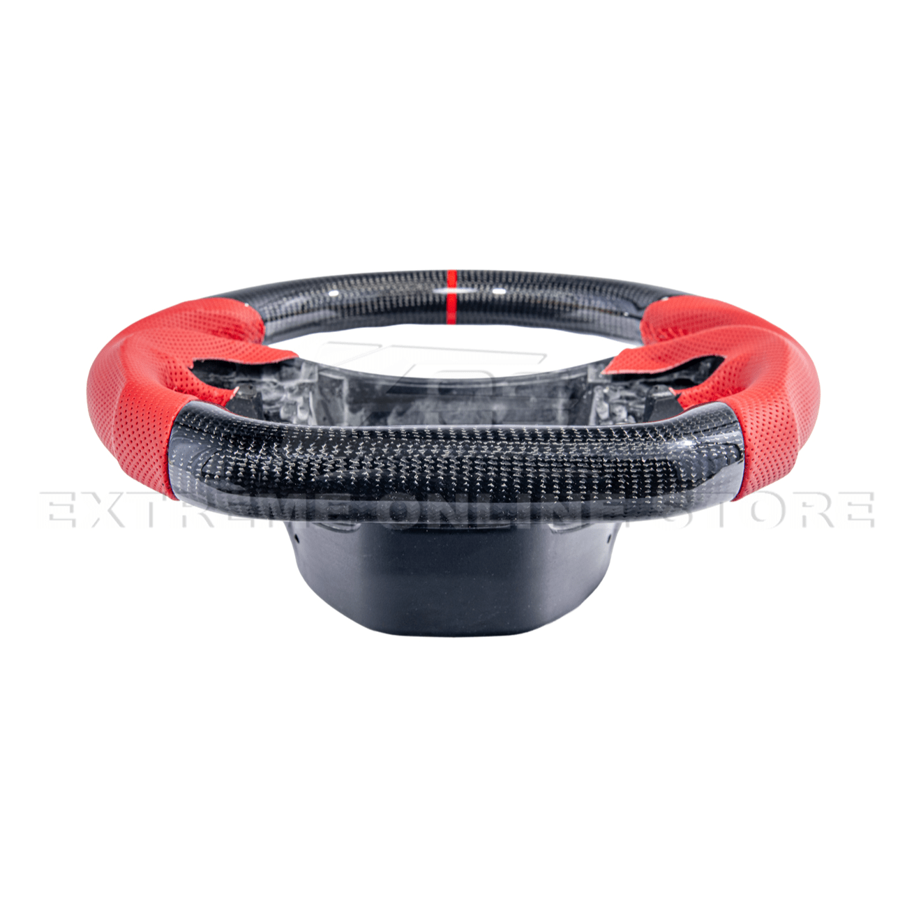 Corvette C7 Red Leather Red Stitching Carbon Fiber Steering Wheel 2014-2018