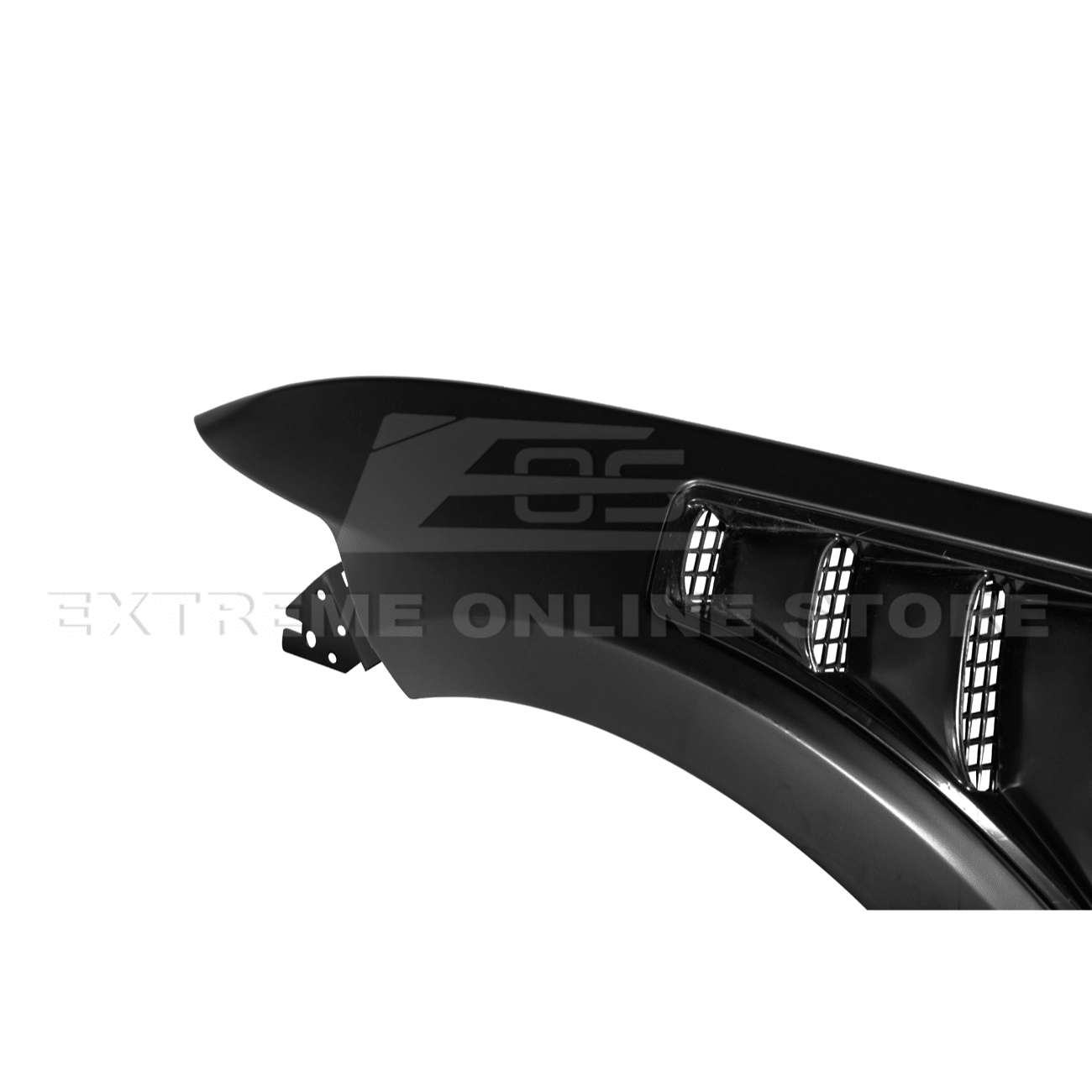 Ford Mustang S550 GT500 KR Style Matte Black Front Side Vented Fenders 2015-2017
