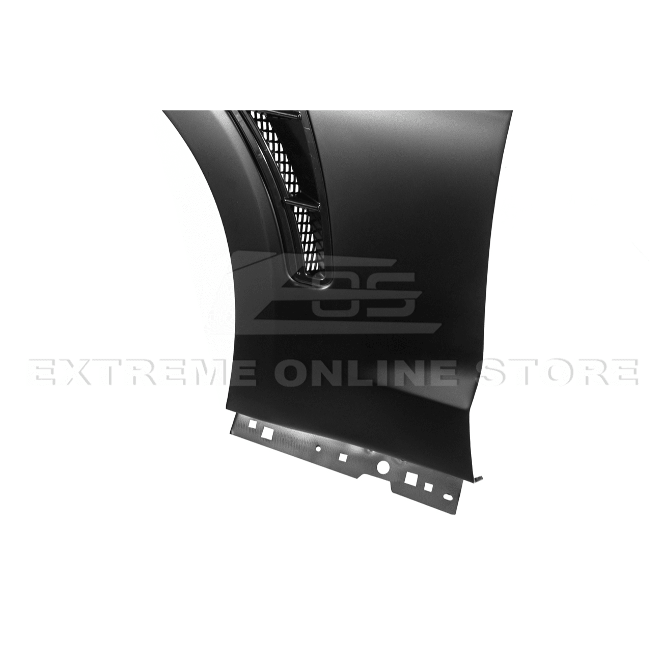 Ford Mustang S550 GT500 KR Style Matte Black Front Side Vented Fenders 2015-2017