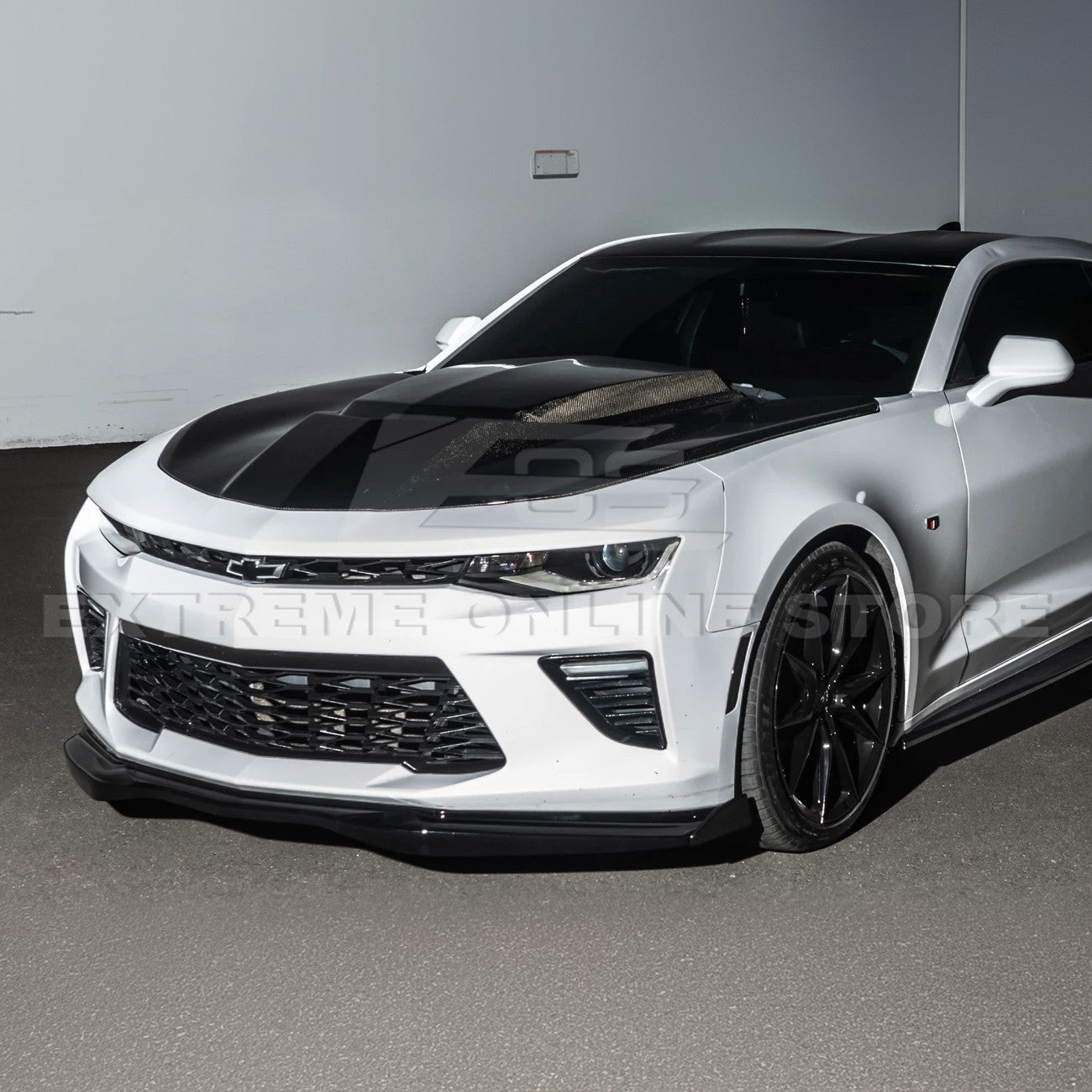 Chevrolet Camaro SS T6 Style Front Lip Splitter with Side End Caps 2016-2024