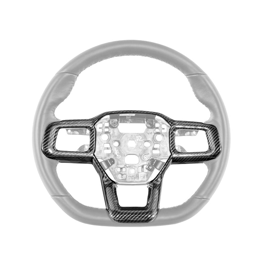 Mustang S650 Carbon Fiber Steering Wheel Trim Full Cover 2024-Up